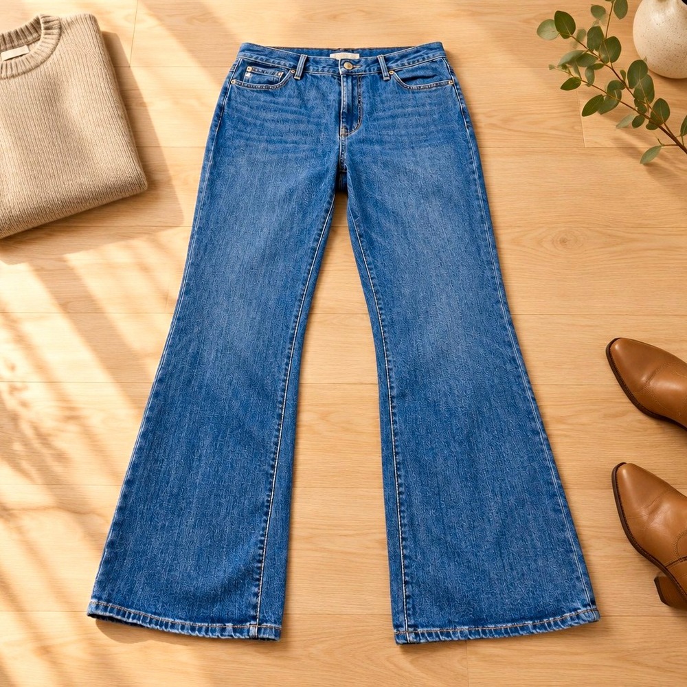 Seven7 Womens Bootcut Jeans Blue Medium Wash Denim Plus 20W 5-Pocket